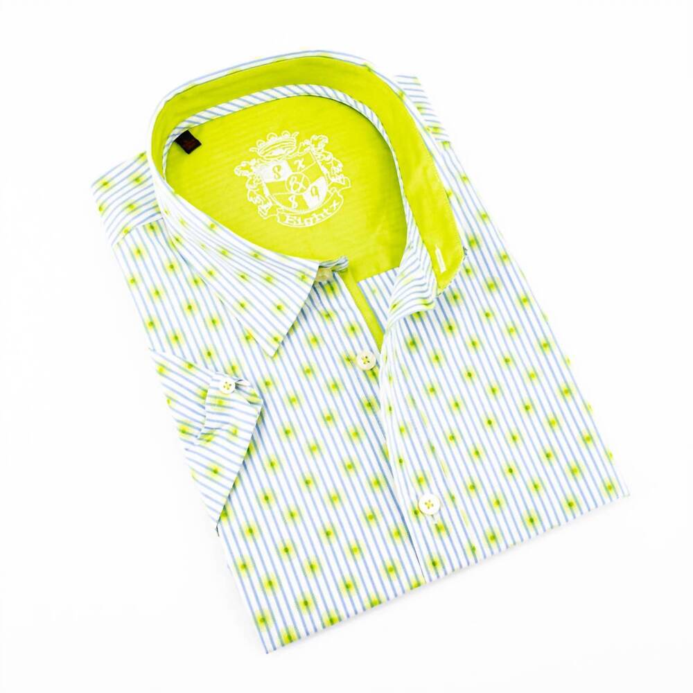NEW EIGHT X men's short sleeve shirt in green